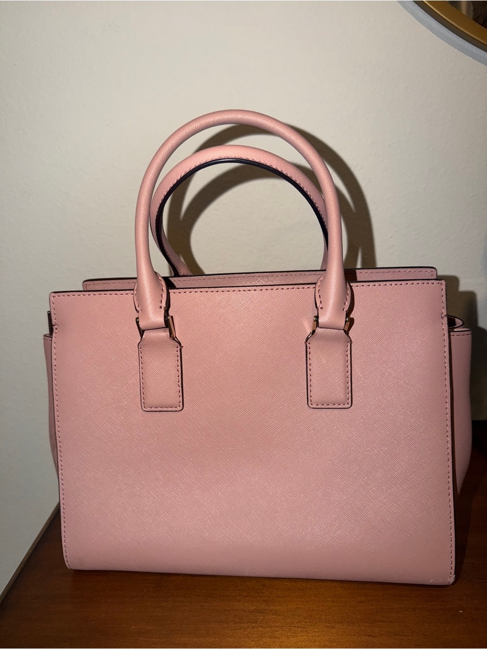 kate spade ♠️ Blush Pink Saffiano Leather Satchel - Picture 4 of 10
